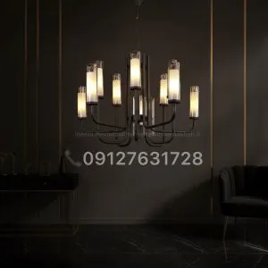 لوستر فلزي دوگلس مدرن مدل لومينا