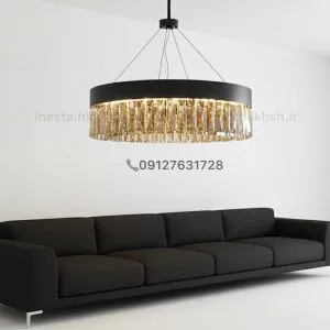 لوستر کریستالی اس ام دی مدل اسپیرال