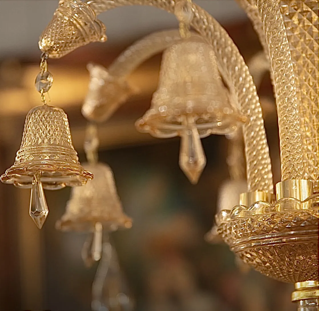 لوستر باکارات کریستالی کلاسیک شامپاینی عسلی در انواع رنگبندی و سایز - Image 3