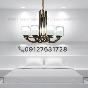 لوستر فلزی دوگلس مدرن تک رینگ در انواع رنگبندی وسایز
