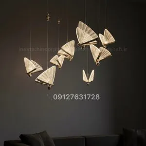 لوستر مدرن پروانه مناسب اتاق خواب