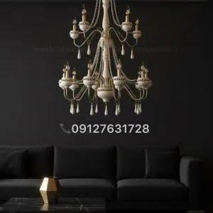 لوستر چوبي روستيك در انواع رنگبندي و سايز