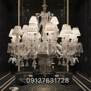 لوستر باكارات كريستالي كلاسيك در انواع رنگبندي و سايز