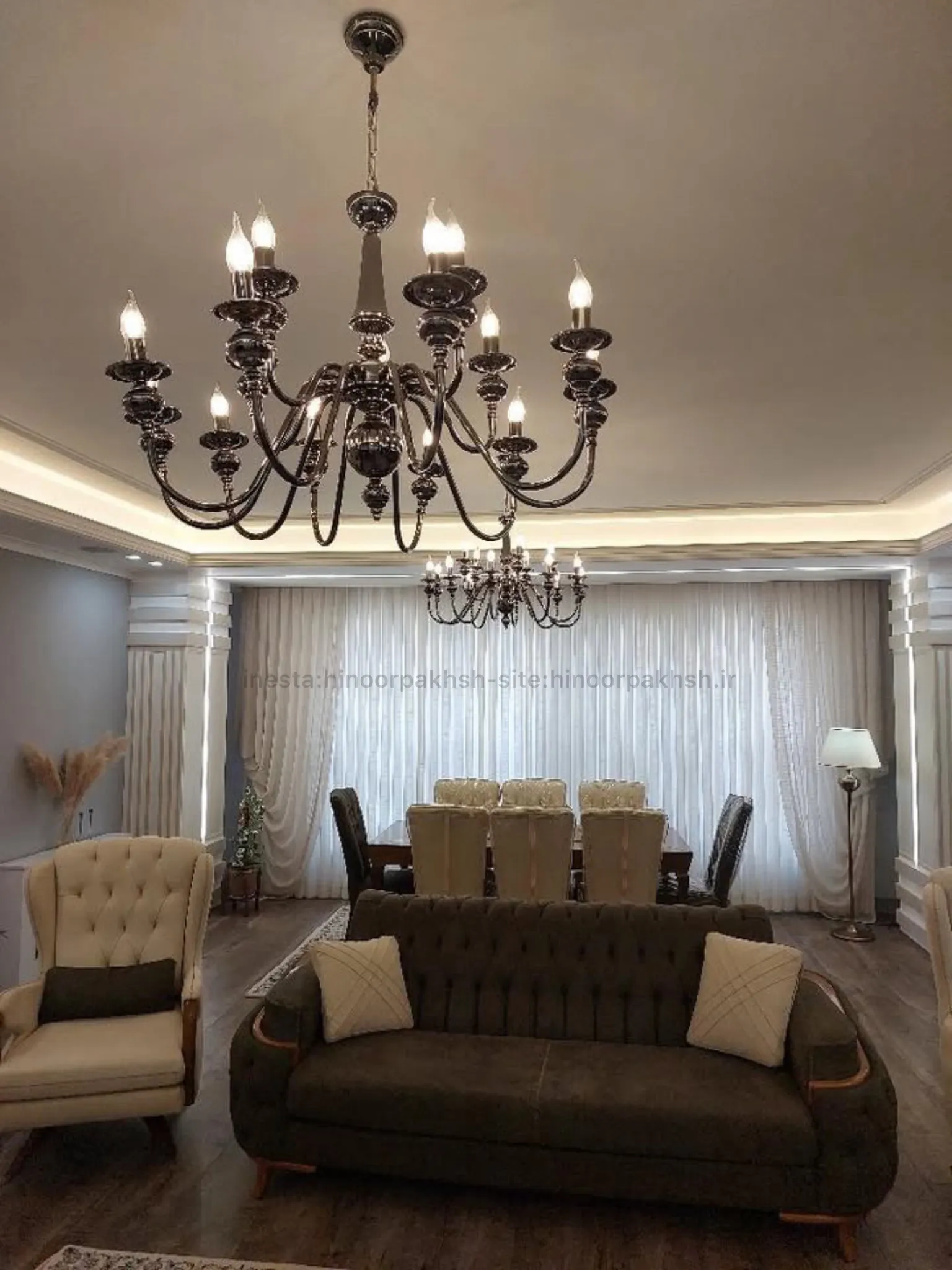 لوستر فلزي نئوكلاسيك مدل رومي وارداتي - Image 4